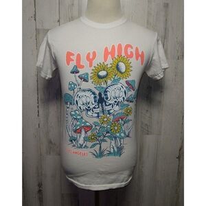 Eighty Eight Brand Men's SS Size S "FLY HIGH LOS ANGELES " TEE SKULLS/MUSHROOMS